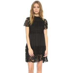 REVOLVE Kendall + Kylie Lace Babydoll Dress - Black - S